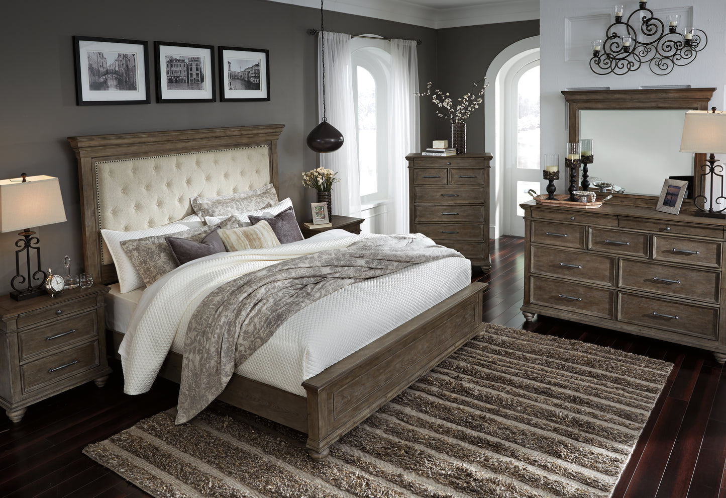 Johnelle Queen Upholstered Panel Bed